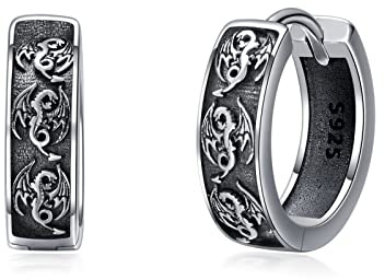 Unisex Creolen 925 Sterling Silber Keltische Kreuz Creolen Wikinger Rune Creolen Schlafen Kreolen Ohrringe Klapp Creolen Ohrringe Ohrschmuck Geschenk für Männer Frauen