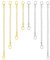 8 piezas Extensión para Collar, 4 Tamaños Extensor de Cadena Extensión Cadena Extensión de Pulsera para Hacer Joyas Collar Pulsera Tobillera (4 Oro, 4 Plata)