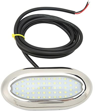 Wasserdichtes Pool Licht, 12V Boot Unterwasser Licht 54 LED Starke Abdichtung IP68 Wasserdichte Yacht Rücklicht für Caravan RV Badezimmer Flur (Weißes Licht)