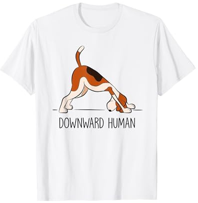 Downward Human - Herren Damen Lustige Hunde Yoga T-Shirt