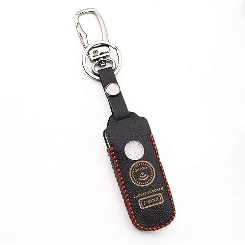 SILUOHAKE Funda para Llave de Moto Portachiavi para moto, Para Yamaha Funda Cubre Llave, Adecuada para Yamaha Tmax 530 Dx Sx 2017/2018 Portachiavi de Cuero