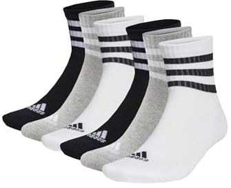 adidas 6 Paar C Sportswear MID 6p Mid Cut Socken Unisex Sportsocken, Farbe:Multi, Socken & Strümpfe:46-48