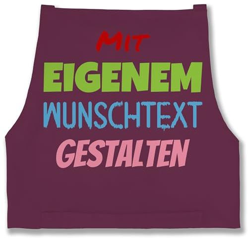 Geschenk mit Namen personalisiert by Shirtracer - Schürze - Aufdruck selbst gestalten - Wunschtext I Mit eigenem Text personalisiert I Custom Text