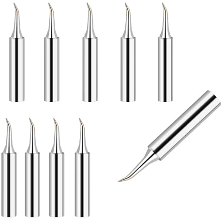 ieron 10 Pcs Soldering Iron Tips, 900M-T-IS Replacement Soldering Iron Tips for Hakko, Radio Shack, TENMA, ATTEN, Quick, Aoyue Solder Station