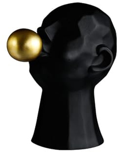 Tauzveok Skulpturen Deko, Moderne Abstrakte Kunst deko skulptur, Deko Figuren, Dekoartikel für Wohnzimmer Schlafzimmer Büro Tischdekoration, Geschenk,Black d