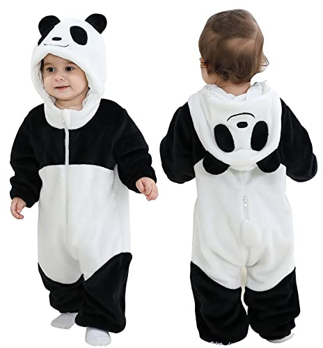 Doladola Baby sparkdräkt djur dalmatiner onesies småbarn sparkdräkt nyfödd bebis outfit(4-5 år, Panda)