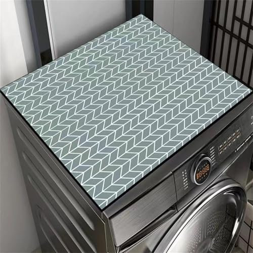 Highdi Housse de Protection pour Machine à Laver Top, Modèle Simple, Coussin de Machine à Laver Antidérapant Housse de Machine à Laver pour Machine à Laver Sèche-Linge (Gris-Vert,40x60cm)