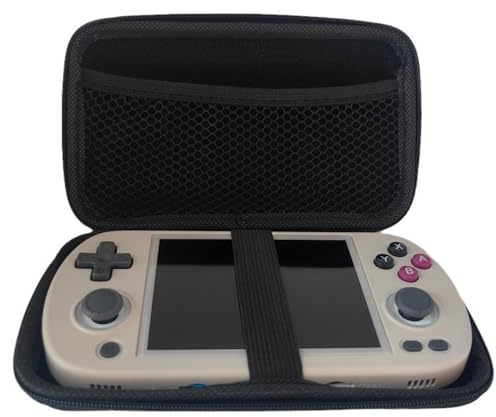 Hard Carrying Case for ANBERNIC RG40XX H/Powkiddy RGB20SX RGB30 Retro Handheld Game Console Retro Game Travel Storage Holder with Mesh Bag