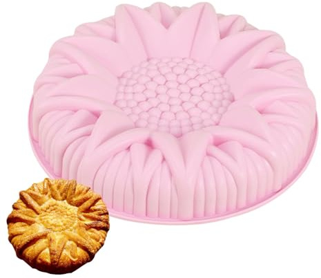 fondantform, solrosform - livsmedelskvalitet kakform temperaturbeständig, festtårta bakformar lättfrigörande non-stick tårtdekorationsverktyg cupcake topper för dessert