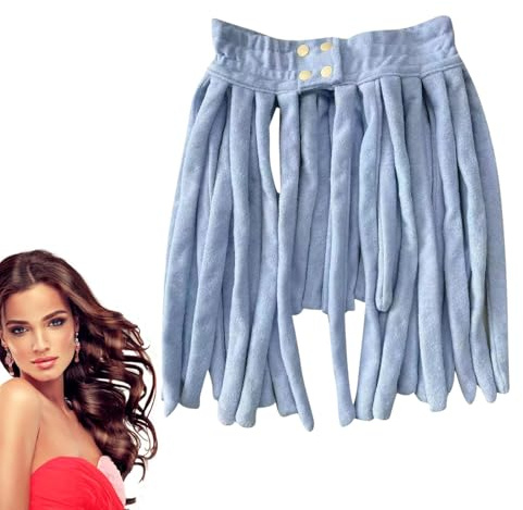 Rizador de pelo suelto, sin rulos, diadema, pelo largo, rizador 2 en 1 para cabello seco, accesorio para el cabello absorbente de agua para mujeres, diseño de pasta para niñas, evalúa la Haa larga