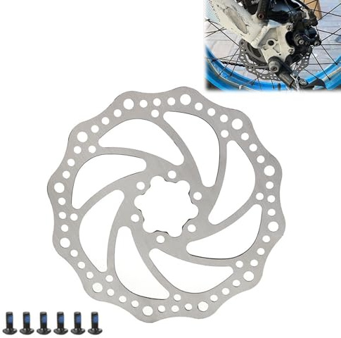 Disque de Frein de Vélo en Acier Inoxydable, Vélo Frein À Disque De Frein Center Lock Rotor, Disque de Frein de Vélo Rotor 160mm, Disque de Frein pour Vélo, avec 6 Vis, pour Vélo de Route