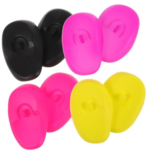 NULYLU 4paare Silikon Ohrstöpsel Für Haarefärben Und Dusche Wasserdichte Ohrenschützer Zum Schutz Vor Colorshampoo Und Haartrocknerhitze