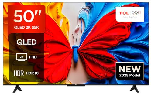 TCL 50S5K-UK – 50” Full HD Smart QLED Direct LED TV with Android TV​ & HDR - Compatible with Google Cast & Google Home, Slim Design