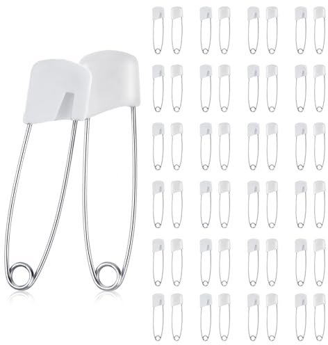 BOHUIZ 50 Stück Sicherheitsnadeln Groß, 55mm Safety Pins Edelstahl Sicherheitsnadel Anstecknadeln für Kleidung Kunsthandwerk Nähen