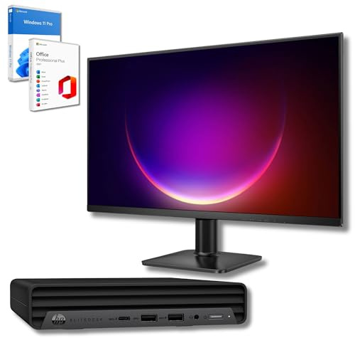 HP Bundle EliteDesk 600 G6 Mini PC | Intel Core i5-10500T | 16GB RAM | 512GB SSD Nvme Monitor 27 FullHD Win 11 Pro Garantie 36 Monate
