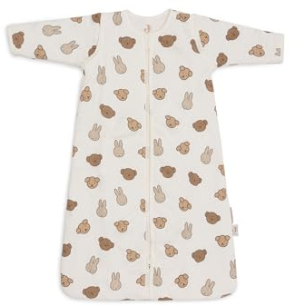 Jollein sovsäck baby – 70 cm – Miffy & Friends – bomull – 2,5 till 3,5 TOG – avtagbara ärmar – Oeko-TEX certifierad – baby sovsäck – vintersovsäck – även för vår och höst
