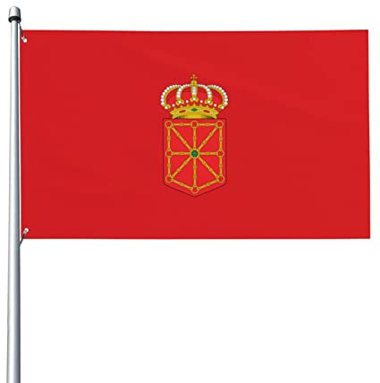 Bandiere Da Giardino Bandera De Navarra Bandiera Da Cortile Premium Banner Giardino Durevole Outdoor Bandiera Per Feste Prato Sport 90X150 CM