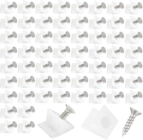 Zephyra 60 Piezas Cuñas de Reparación para Cajones – Cuñas de Fijación de Plástico con Tornillos Incluidos – Soporte Estabilizador para Reparar y Reforzar Cajones y Muebles