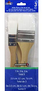 Plaid Nylon Chip Brush Set, 44289 White, 3 Piece Assortment