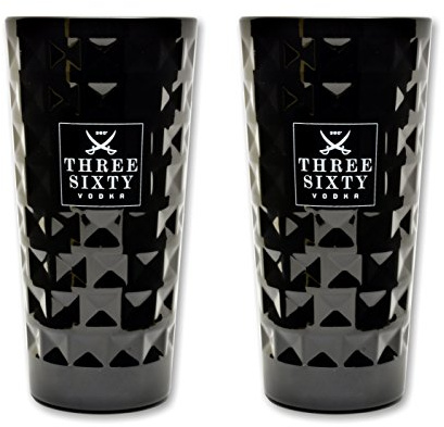 Three Sixty Vodka Black 2 Stück Longdrink Gläser 0,3l