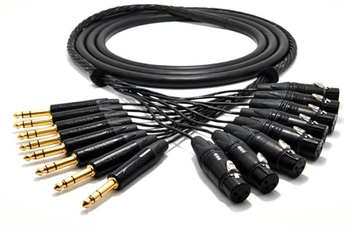 enoaudio Mogami 2932 8 Multicore Analog Kabel | Neutrik Gold XLR female - Neutrik 6,3mm TRS klinke | HiFi, 1.0 m