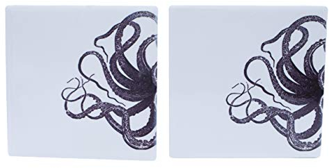 Kraken Can Can Ceramic Coaster Set (Set of Two)