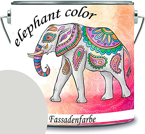 Fassadenfarbe mit Lotuseffekt hochwertige Silikonharzfarbe Sockelfarbe RAL 9002 Grauweiß // elephant color