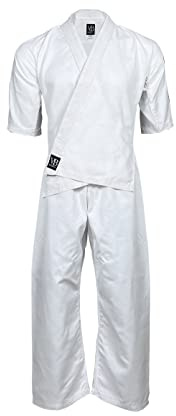 Victorbudo USA Karate Uniform Heavyweight Stretch Cotton Martial Arts Uniform, White Karate Gi 12oz for Kids & Adult Size 5