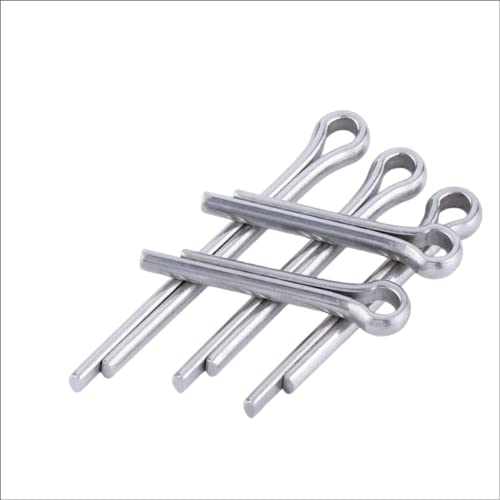 20 Stück 304 Edelstahl Splinte Pin Clip Schlüsselverschluss für Befestigung, Stiftlehre, Scharniere usw., M4 x 80 mm.