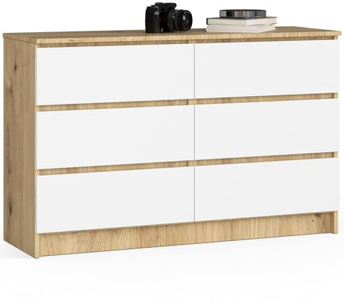 AKORD | Kommode | Komodenschrank | Platzsparend | Praktisch | Robust | Rollenführung | ABS-Kante | Laminatplatte | Schlichtes Design