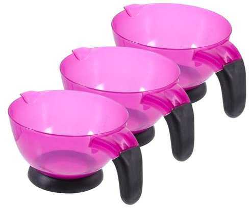 Ipetboom 3St Haarfärbeschale Rührschüssel Haarfarbe Haarfärbepinsel Haarapplikatorschale Vintage Haarkamm werkzeug Haarfärbebecher Haarfärbemittel mischen bunte Schale Saugnapf Violett