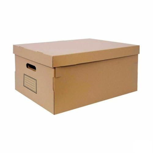 Confortime Boîte de rangement avec couvercle en carton 45 x 35 x 20 cm (6 unités)