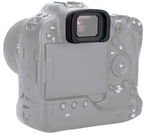 JJC Weiche Augenmuschel in Originalform für Canon EOS R3 Ersetzt ER-h ER-He | Blendet Streulicht aus und sorgt so für ein klareres Sucherbild, Angenehm bei langen Aufnahmen im Freien und im Studio