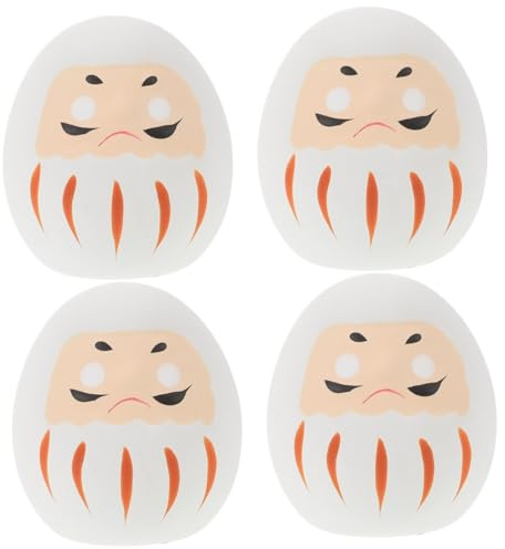 POPETPOP 4 Piezas De Adornos De Moca Adorno De Cerámica Suerte Tambaleante Accesorios para El Hogar Decoración Figuras De Escritorio Japonés Cerámica Pequeño