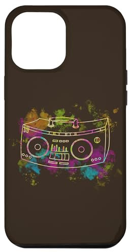 Hülle für iPhone 13 Pro Max 70er 80er 90er Y2K Ghetto Blaster Bunte Boom Box