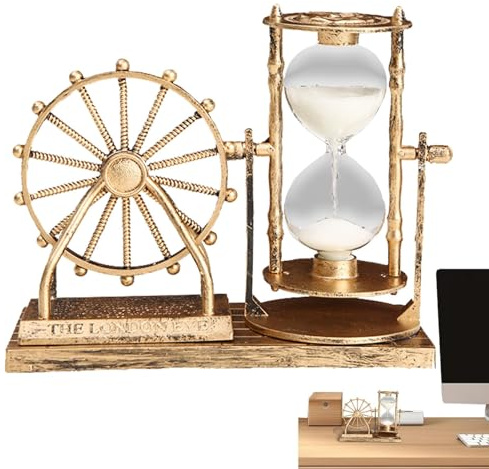 Derwrtup Vintage Riesenrad Sanduhr, Sanduhr Retro,Riesenrad Retro Desktop Sanduhr Autouhr Heimdekoration | Schreibtischaufsatz, Autouhr, Sanduhr, Retro, für Tischdekoration
