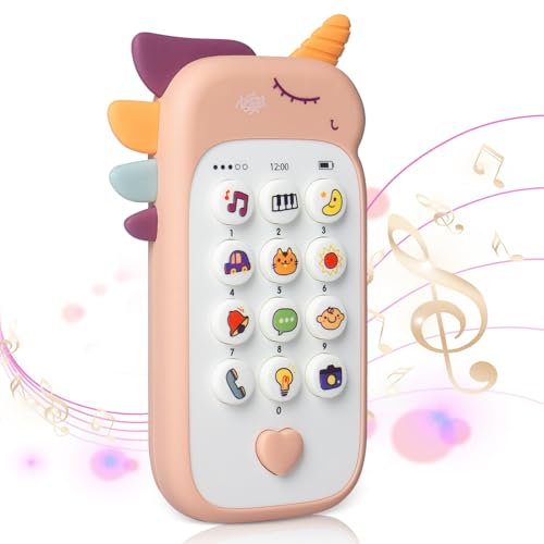 SUNZWO Baby Phone Toy with Music - Interactive Baby Phone for Infants - Fun Educational Music Mobile Toy for Babies