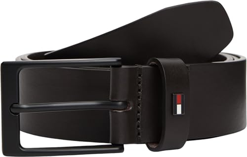 Tommy Hilfiger Cinturón Hombre Layton 3,5 cm Cinturón de piel, Marrón (Testa Di Moro), 90 cm