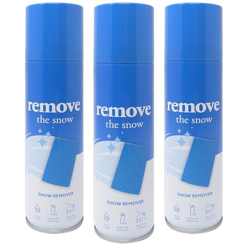 com-four® Quitanieves 3X - Quitanieves para Ventanas y Espejos - Limpieza eficaz de Nieve en Aerosol, Nieve en Aerosol Que Brilla en la Oscuridad y Escarcha en Aerosol (Spray removedor)