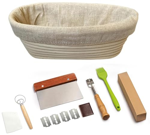 Bread Proofing Basket, Banneton Basket Sourdough Proofing Baskets, Proofing Bowls with Liners for Professional and Home Bakers(9 inch,Round)
