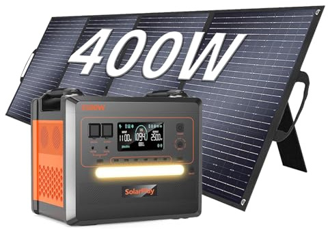 SolarPlay Estacion de energia portatil 2500W, 2300Wh Generador solar portatil Batería LiFePO4 Generador electrico,para Camping,Autocaravana,RV,Viajes,Emergencia por Fallo de (2500W+400W)