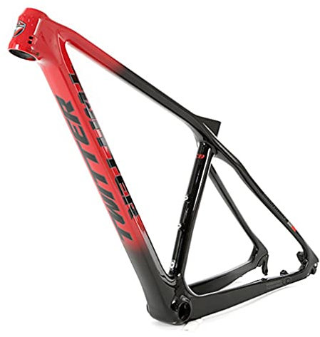 HSIRYAOHD Karbonfaser-Fahrradrahmen 27,5er 29er Hardtail-Mountainbike-Rahmen 38,1 cm/43,1 cm/43,1 cm/48,1 cm QR 135 mm Scheibenbremsenrahmen rot interne Routing XC AM (73,1 x 38,1 cm)