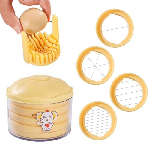 Cortador de Huevos | Cortador de Huevos 4 en 1 - Picador Manual y Rallador para Alimentos Tomate Cebolla Patata Queso Uvas Cocina Hogar