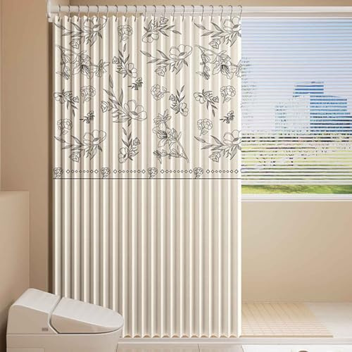 YWQJL Cortina magnética Opaca Estilo acordeón para Puerta de Armario, Plisada, Plegable, Puerta de acordeón, Divisor de habitación, Dormitorio, baño, Sala de Estar(04,W 200*H 220cm)