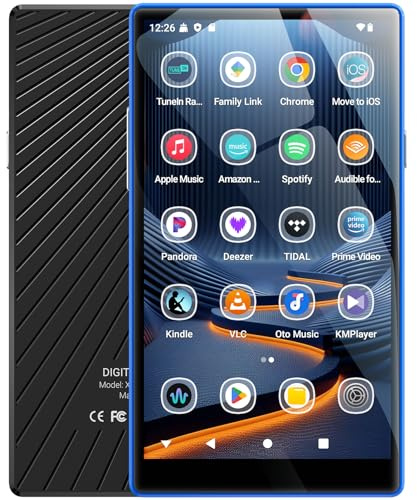 MECHEN 160GB WiFi MP3 Player with Bluetooth, Android 13 and Wi-Fi Streaming, 5 1080P IPS Display, preinstalled Audible, Amazon Music, Spotify, Play Store