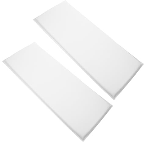 Artibetter 2pcs Ivory White Wall Padding 3d Self-adhesive Anti-collision Upholstered Wall Panels 50x20cm Soft Padded Cushion for Nursery Playroom Protection