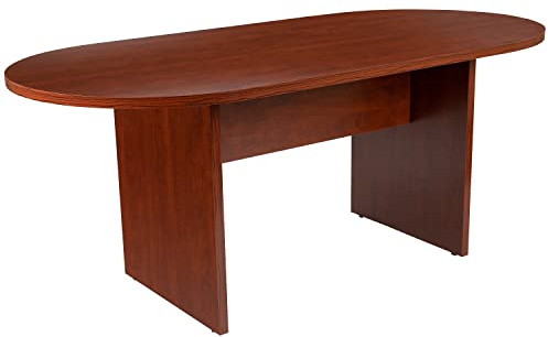 Flash Furniture Jones 6 Foot (72 inch) Oval Conference Table in Cherry