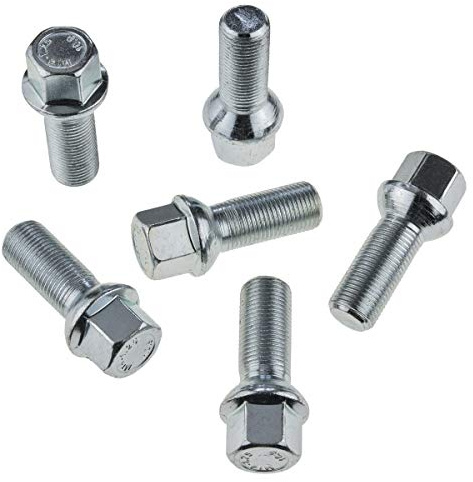 C CARBONADO 8x Radschrauben M14x1,25 Radbolzen Kugelbund 30mm SW17 | 8 Stück, für Stahl- oder Aluminiumfelgen, Gewinde M14x1,25, Kugelbund, Gewindelänge 30 mm, Schlüsselweite 17