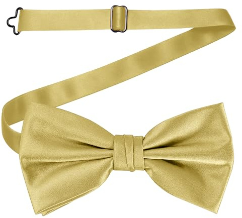 Trimming Shop Gold Pre-Tied Bow Tie for Men, Women & Kids