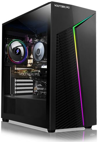 VolttierPC - PC Gaming AMD Ryzen 5 5600G 6x4.4Ghz | AMD Radeon Vega 7 | 16GB DDR4 | 1TB SSD M.2 NVMe | WiFi 6 + Bluetooth 5.2 | Windows 11 | PC Gamer